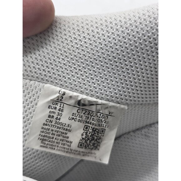 Nike Air Force 1 '07 Shoes Mens Size 12 White Black Low Leather AF1 CT2302-100 - Picture 10 of 14